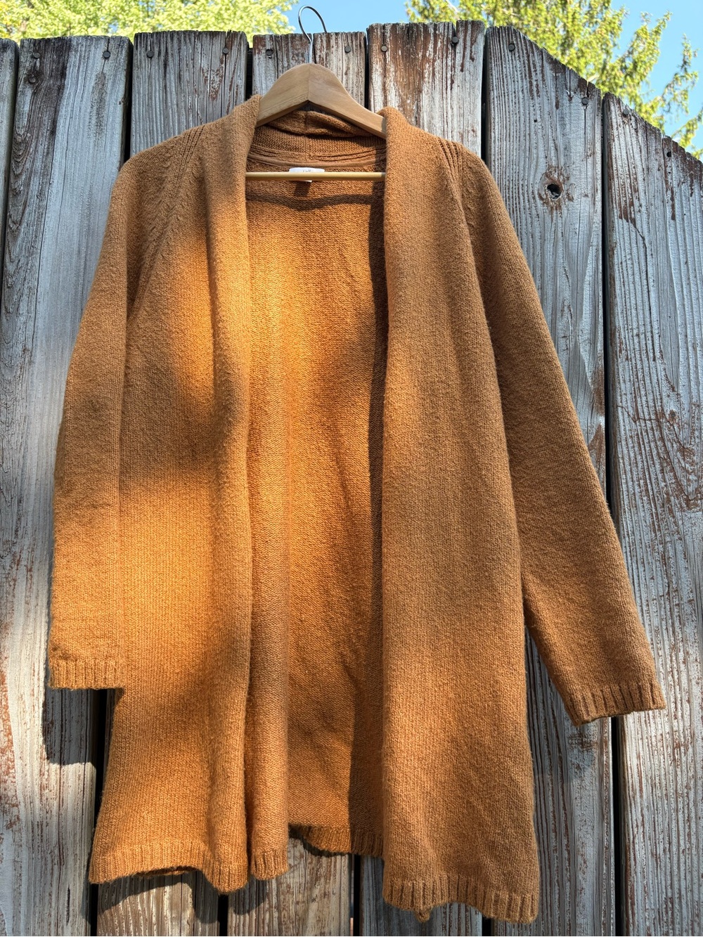 J. Jill Open-Front Cardigan in Camel/Tan